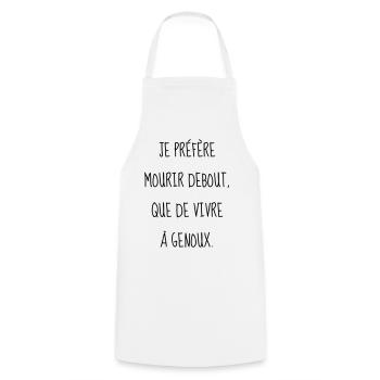 Cinéma / Citation / Série télé / Geek - Tablier de cuisine - blanc - Devant - AI Model Male 185 dark (185cm)
