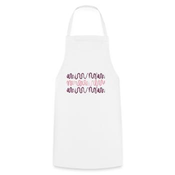 Serpentine lines | art - Cooking Apron - white - Front - AI Model Male 185 dark (185cm)