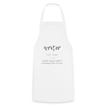 Writer Convoluted Edition - Cooking Apron - white - Front - AI Model Male 185 dark (185cm)