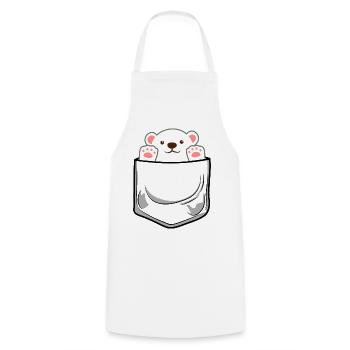 Ours polaire Ours polaire Ours en poche poitrine Poche Poche - Tablier de cuisine - blanc - Devant - AI Model Male 185 dark (185cm)