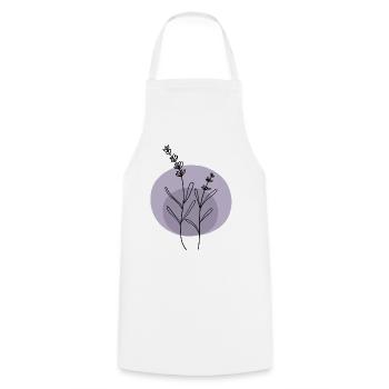 Lavendel schwarz lila - Kochschürze - Weiß - Vorne - AI Model Male 185 dark (185cm)