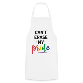 Can't Erase My Pride - Cooking Apron - white - Front - AI Model Male 185 dark (185cm)