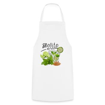 Mojito Drink ART - Cooking Apron - white - Front - AI Model Male 185 dark (185cm)