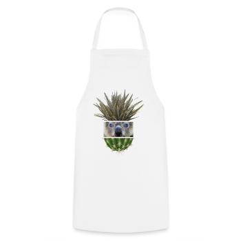 Koala Azure Cactus Collage - Cooking Apron - white - Front - AI Model Male 185 dark (185cm)