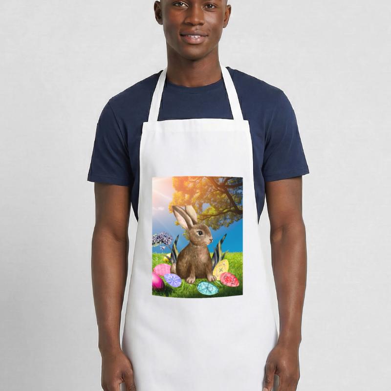 Spring Easter bunny with Easter eggs Cooking Apron