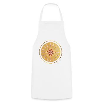 KraftMandala - Sonja Ariel von Staden - Cooking Apron - white - Front - AI Model Male 185 dark (185cm)