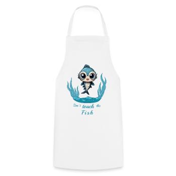 Poisson sucré - Tablier de cuisine - blanc - Devant - AI Model Male 185 dark (185cm)