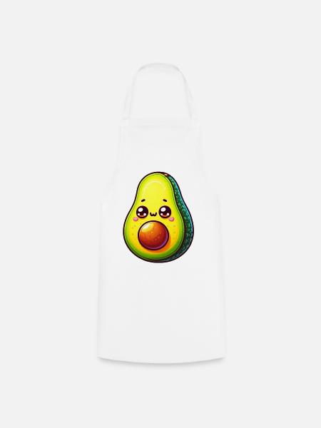 Avocado - Kochschürze - Weiß