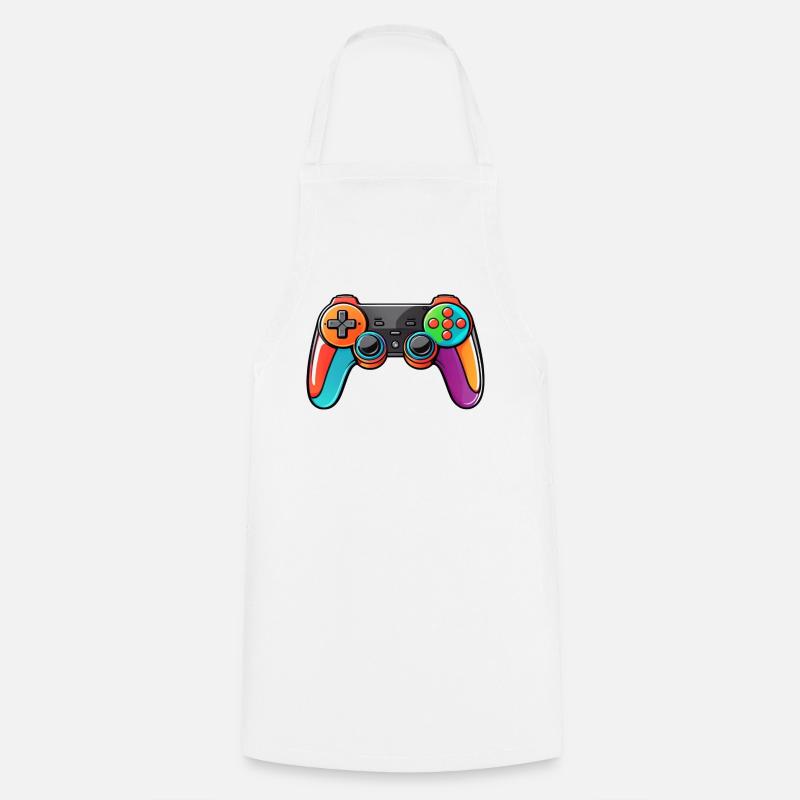 Gamepad Controller Colors Colorful - Cooking Apron - white