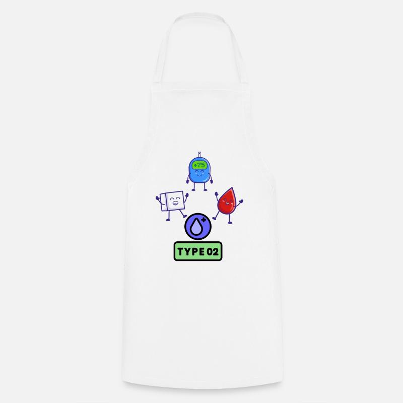 Sensibilisation au diabète de type 2 - Tablier de cuisine - blanc