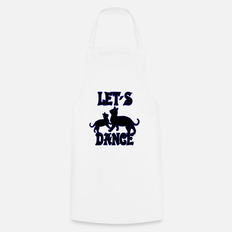 Cats dance together - Cooking Apron - white
