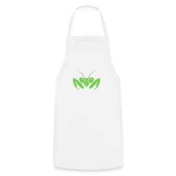 Fascinante mante religieuse - Tablier de cuisine - blanc - Devant - AI Model Male 185 dark (185cm)