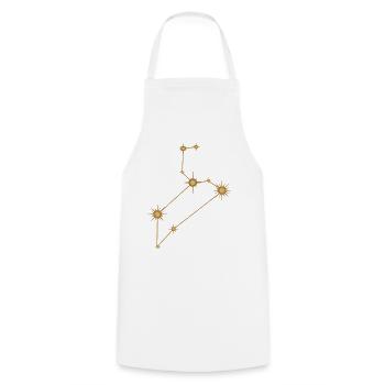 Star Constellation Leo Zodiac Birth Sign Golden - Cooking Apron - white - Front - AI Model Male 185 dark (185cm)