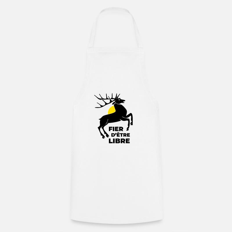 fier d'être libre - Tablier de cuisine - blanc