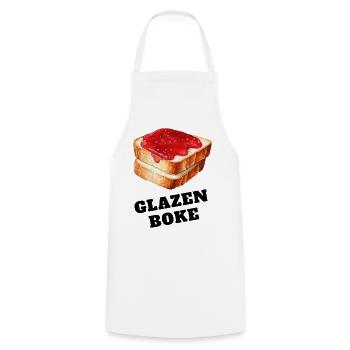 VERRE DE BŒUF (sandwich à la confiture). Chemise dialecte - Tablier de cuisine - blanc - Devant - AI Model Male 185 dark (185cm)