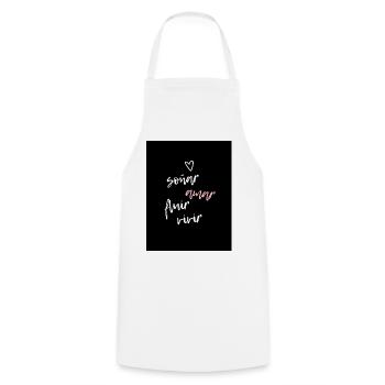 Inspiring Design of Love and Dreams - Cooking Apron - white - Front - AI Model Male 185 dark (185cm)