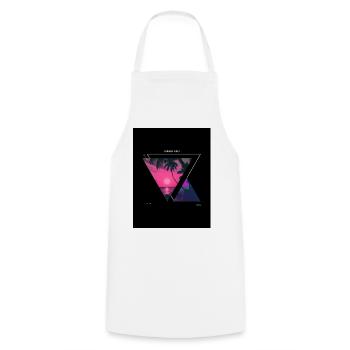 Tropisches Sonnenuntergangs-Dreieck-Design - Kochschürze - Weiß - Vorne - AI Model Male 185 dark (185cm)