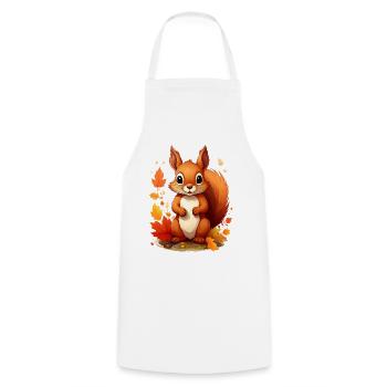 Cute squirrel in autumn - Cooking Apron - white - Front - AI Model Male 185 dark (185cm)