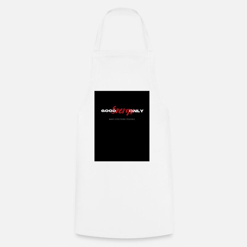 Énergie Positive Motivation Graphisme - Tablier de cuisine - blanc