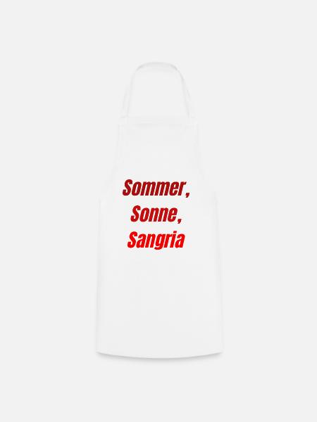 Sommersonne Sangria Design - Kochschürze - Weiß
