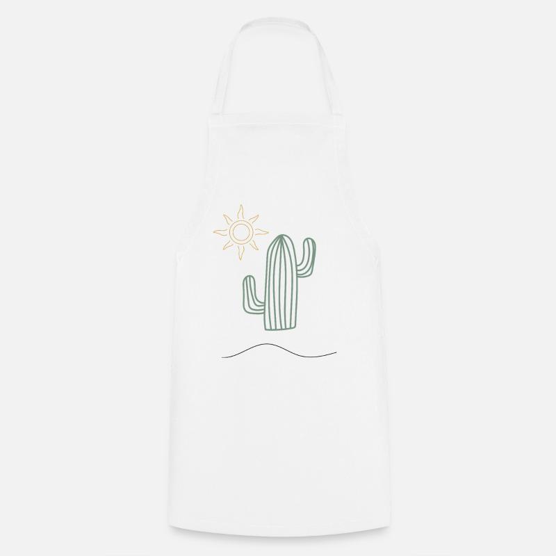 Cactus in sunlight - Cooking Apron - white