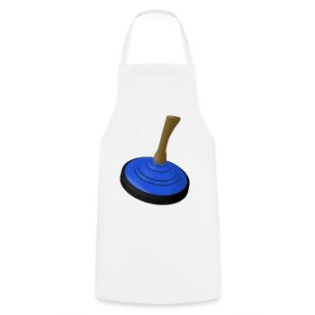 GLACE BLAU_FUR_WUNSCHNAME - Tablier de cuisine - blanc - Devant - AI Model Male 185 dark (185cm)