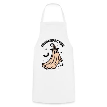Crowned Ghost - Cooking Apron - white - Front - AI Model Male 185 dark (185cm)