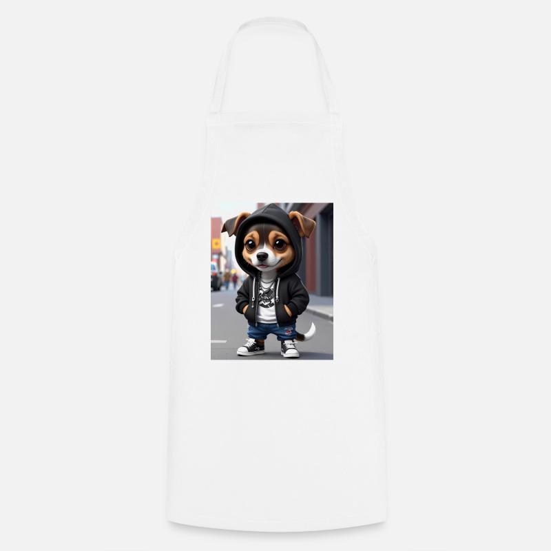 Street Pup Kapuzenpullover - Kochschürze - Weiß