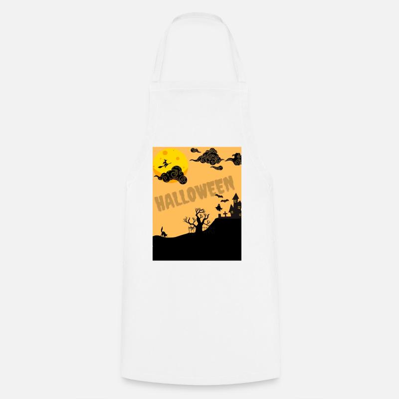 Silhouette d’Halloween par Moon - Tablier de cuisine - blanc