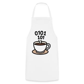 KaffeeCode Fusion - Cooking Apron - white - Front - AI Model Male 185 dark (185cm)