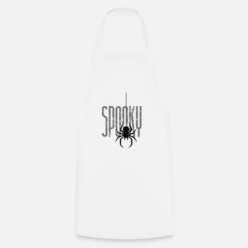 Spooky Halloween Spider Web - Cooking Apron - white