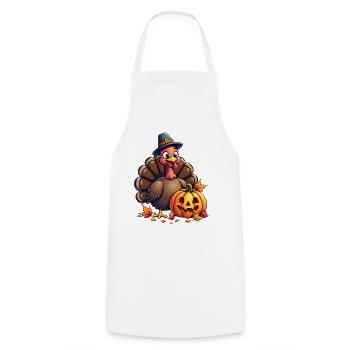 Thanksgiving Drôle Dinde de Thanksgiving - Tablier de cuisine - blanc - Devant - AI Model Male 185 dark (185cm)