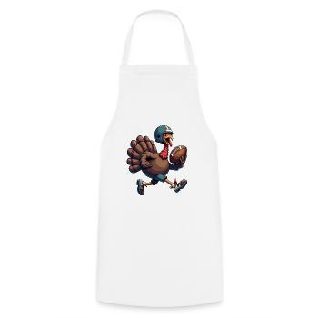 Thanksgiving Football Turkey - Cooking Apron - white - Front - AI Model Male 185 dark (185cm)