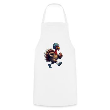Thanksgiving Football Truthahn - Kochschürze - Weiß - Vorne - AI Model Male 185 dark (185cm)