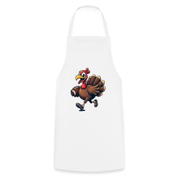 Thanksgiving Football Turkey - Cooking Apron - white - Front - AI Model Male 185 dark (185cm)