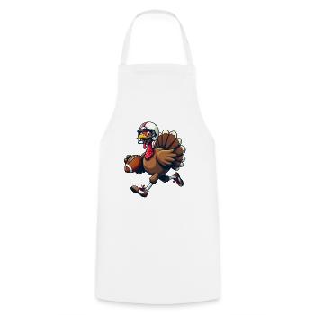 Thanksgiving Football Turkey - Cooking Apron - white - Front - AI Model Male 185 dark (185cm)