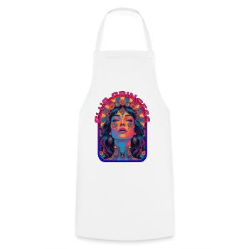 Plur Princess Psychedelic Kandi Festival - Tablier de cuisine - blanc - Devant - AI Model Male 185 dark (185cm)