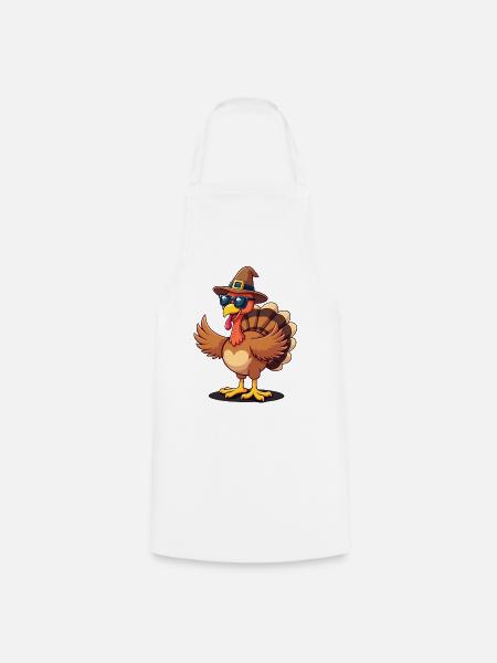 Thanksgiving Lustiger Thanksgiving Truthahn - Kochschürze - Weiß