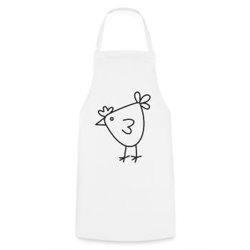 Happy Chicken Cartoon - Cooking Apron - white - Front - AI Model Male 185 dark (185cm)