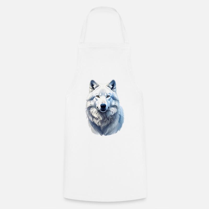 Polarwolf - Kochschürze - Weiß
