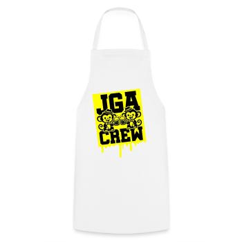 Jga Crew Junggesellen Affe - Kochschürze - Weiß - Vorne - AI Model Male 185 dark (185cm)