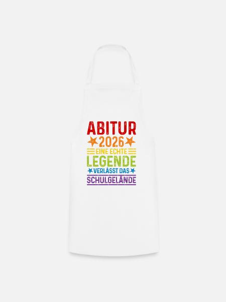 Abitur 2026 Eine Legende verlässt das Schulgelände - Kochschürze - Weiß
