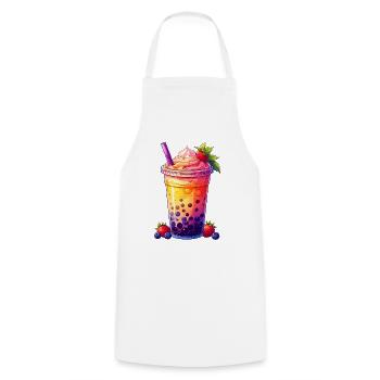Bubble Tea - Cooking Apron - white - Front - AI Model Male 185 dark (185cm)