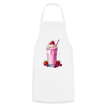 Milchshake - Kochschürze - Weiß - Vorne - AI Model Male 185 dark (185cm)