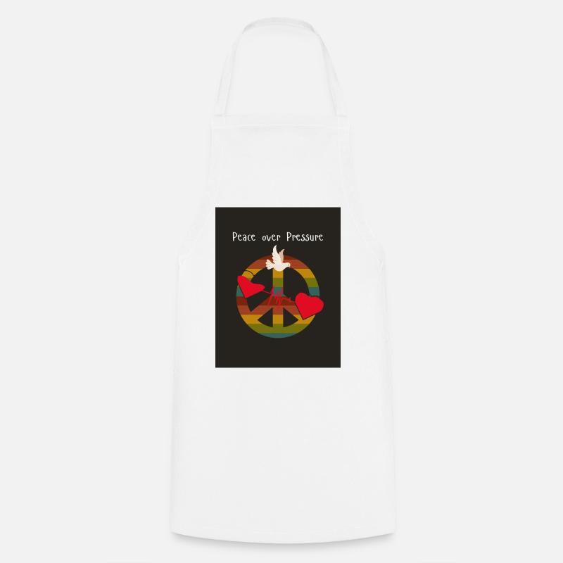 Peace_over_Pressure - Cooking Apron - white