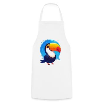 Toucan - Cooking Apron - white - Front - AI Model Male 185 dark (185cm)