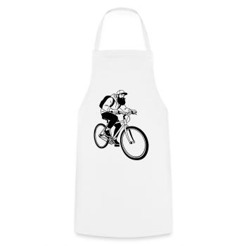 bike hipster - Cooking Apron - white - Front - AI Model Male 185 dark (185cm)