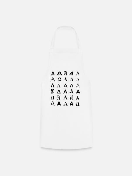 Typografie: Ein Buchstabenvariationsdesign. - Kochschürze - Weiß