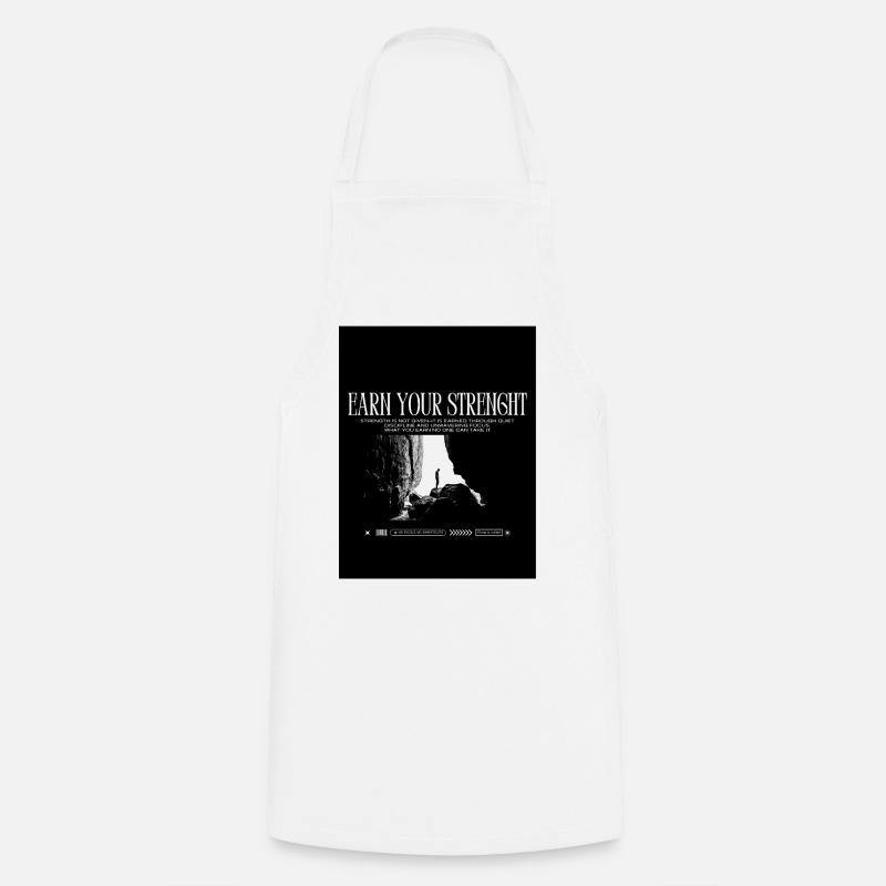 Black_White|Modern|Typographic|StreetwearTshirtpro - Cooking Apron - white