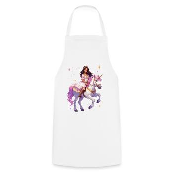 Princess on a unicorn - Cooking Apron - white - Front - AI Model Male 185 dark (185cm)